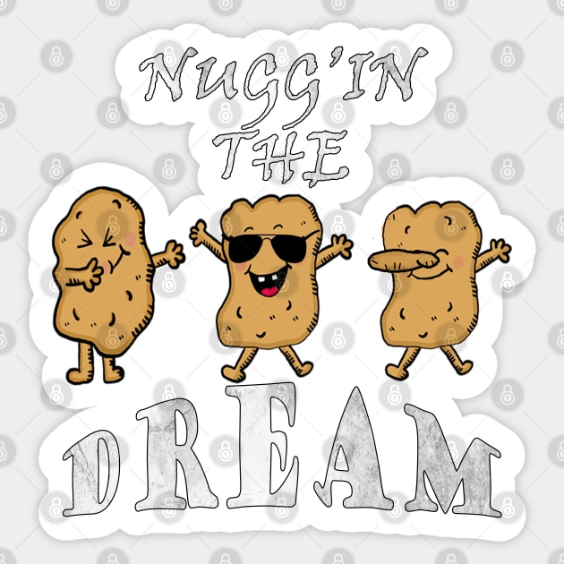 Funny Chicken Nugget Food Gifts Lover Dancing Dabbing Nuggets Sticker by tamdevo1